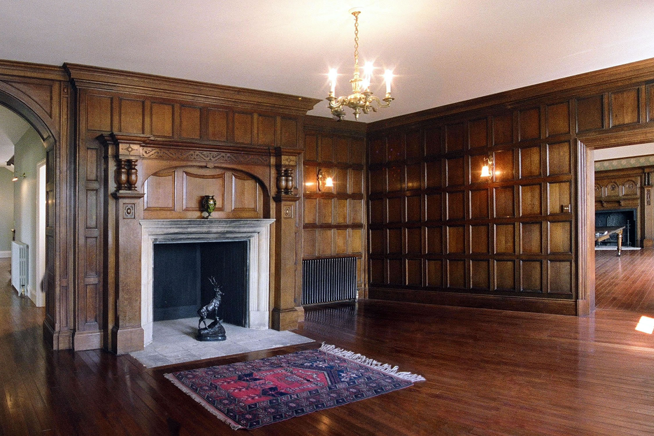 oak panelled dining room